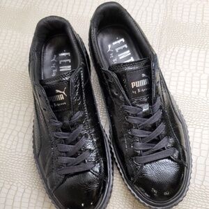 Puma by Rihanna Creeper Patent Leather Sneaker, Black 8.5 US Women's